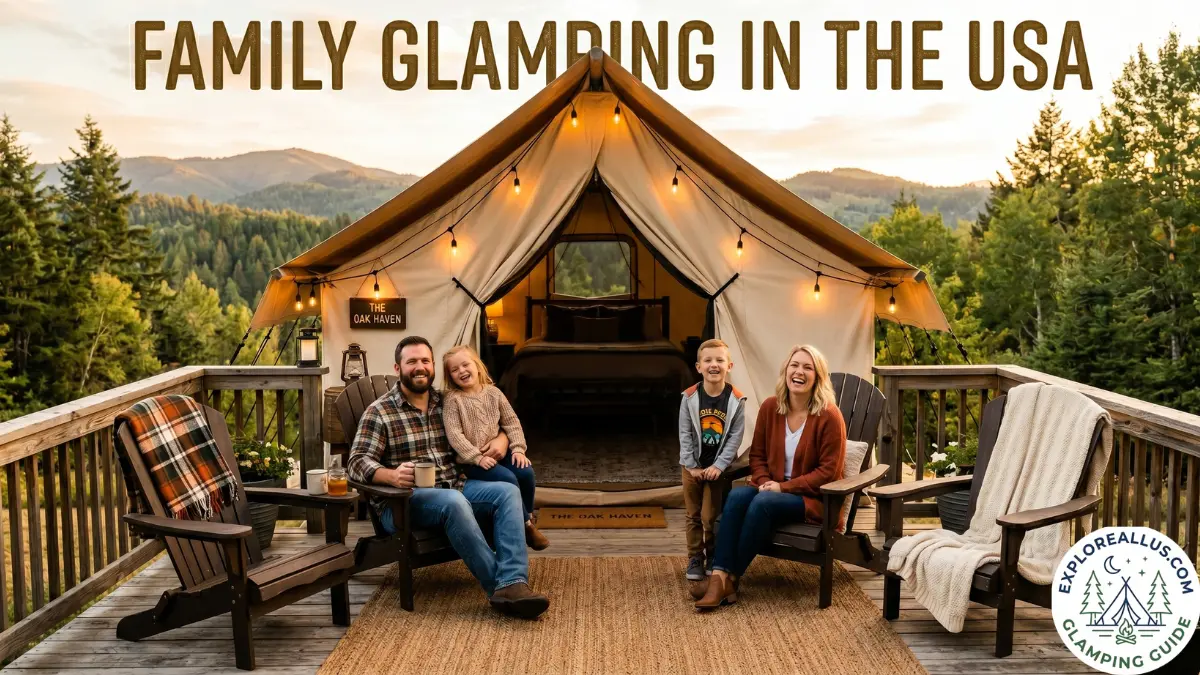 family glamping in the USA