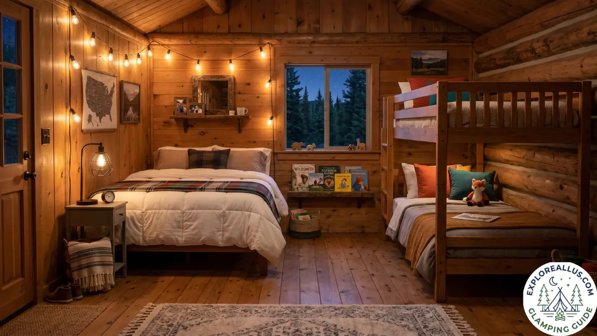 cabin for family glamping