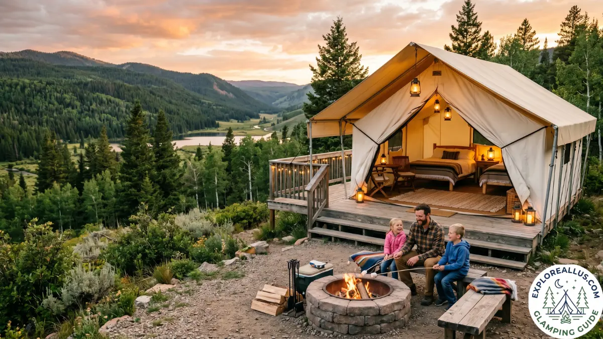 Safari tent for family glamping
