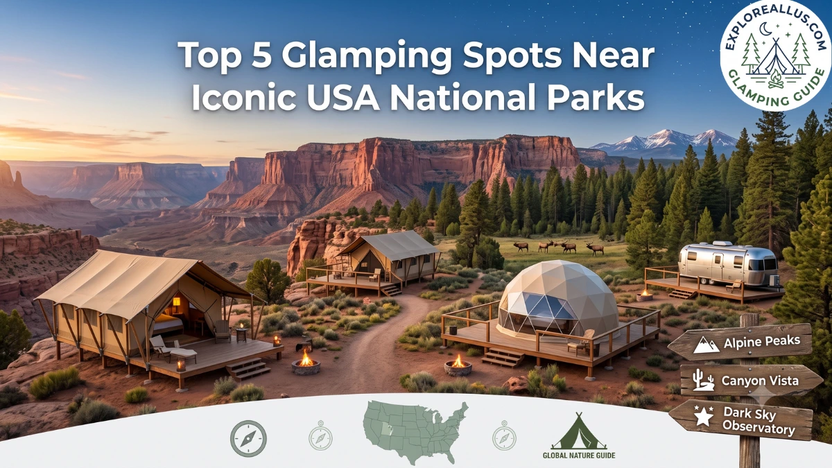 Glamping spots near USA national parks