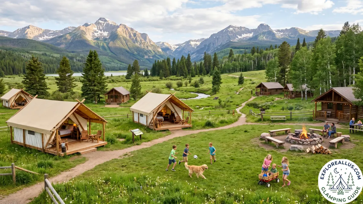 western usa family glamping